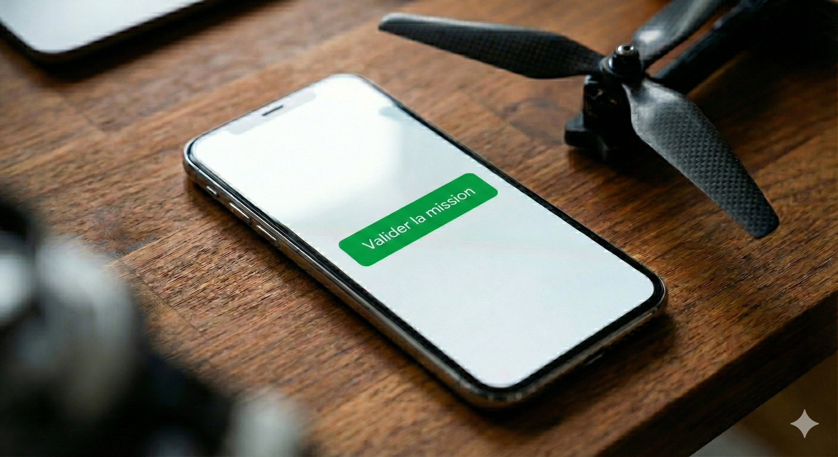 Application mobile pour valider une mission drone
